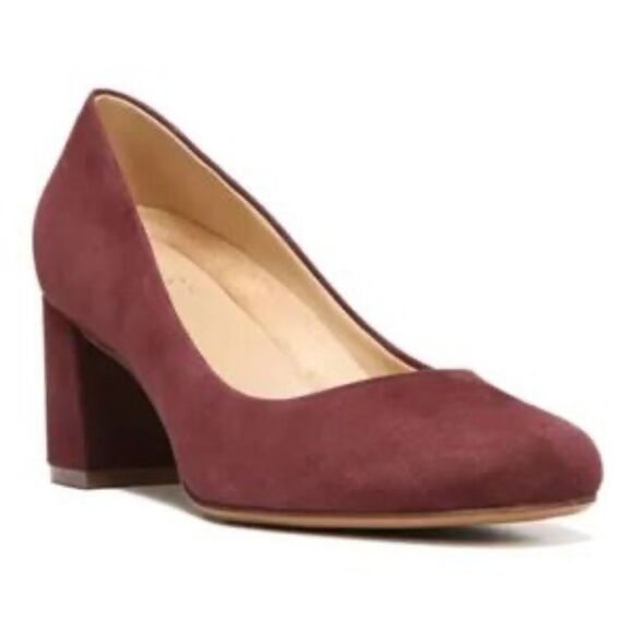 Naturalizer Whitney Wine Suede Heels Sz 10 - Picture 1 of 7
